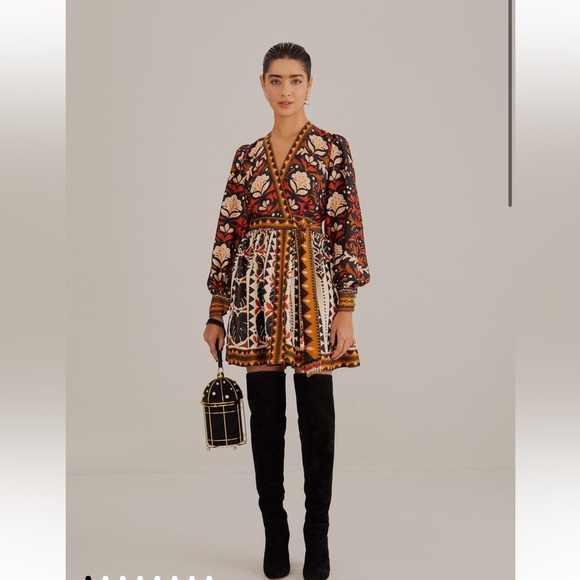 FARMRIO Multicolor Tapestry Garden V
Neck Mini Dress - Picture 12 of 12